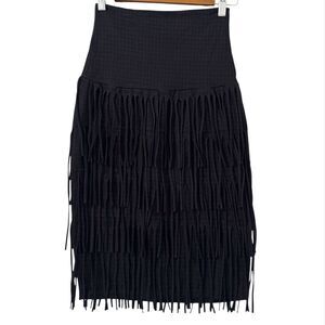 The Furies Rikke Korff Fringe Skirt S/M USA Made Grunge Goth Boho Western Edgy